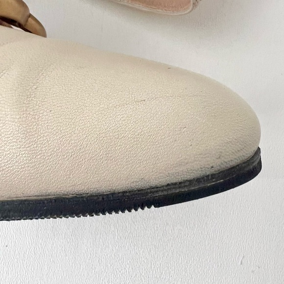GUCCI | Victoire GG Buckle Vintage White Loafer Heel Pumps Size US 9 EU 39 - Picture 10 of 16